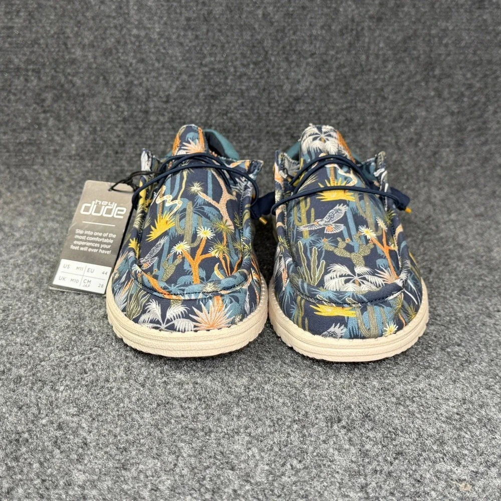 Hey Dude Wally Funk Oasis Shoes Mens 11 Blue Comfort Lightweight Slip On Sneaker - Picture 2 of 15